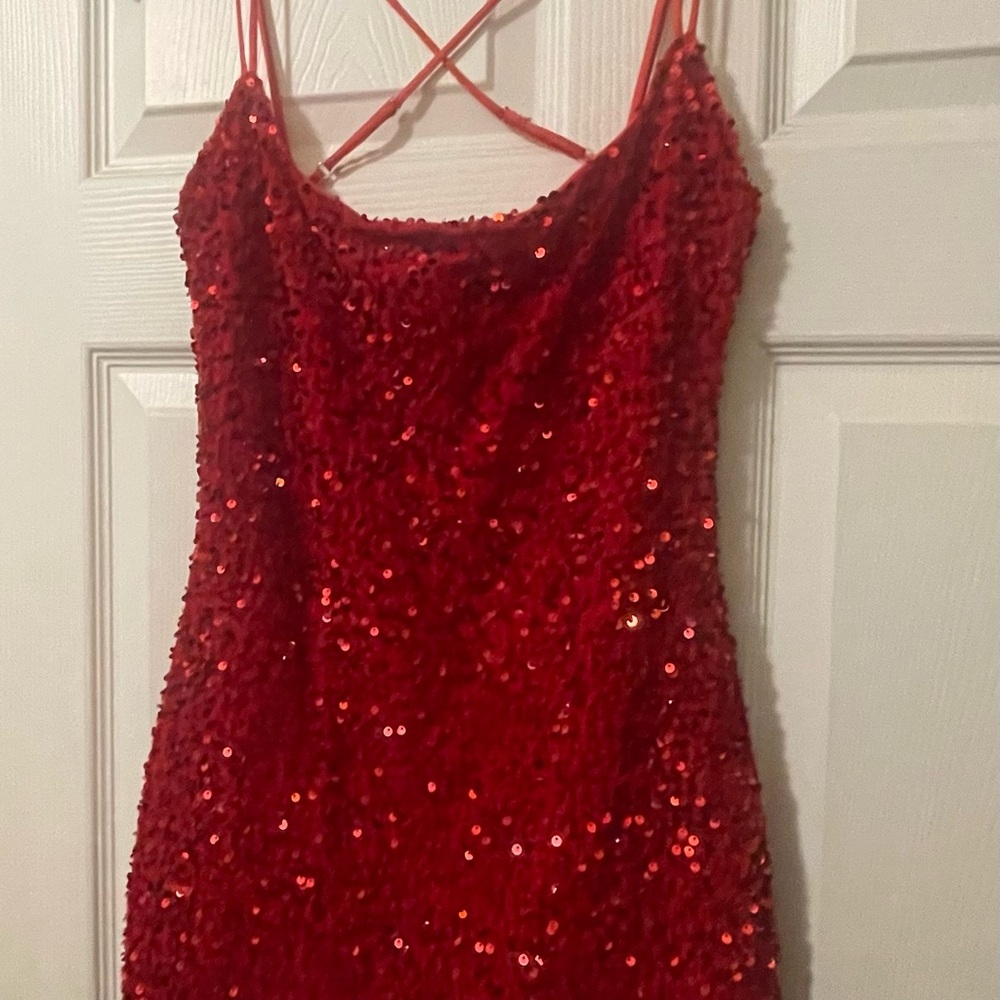 Red Sequin dress